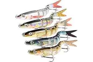 YUEMING 4-Piece Fishing Lure Set - Artificial Bait, Topwater Lures, 10cm, 13g, Rotating Tail for Freshwater & Saltwater Fish