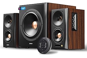 Edifier S360DB 2.1 Regellautsprecher und Subwoofer Lautsprechersystem Bluetooth V5.1 aptX kabelloser Sound für Arbeitszimmer, Wohnzimmer und kleine Räume