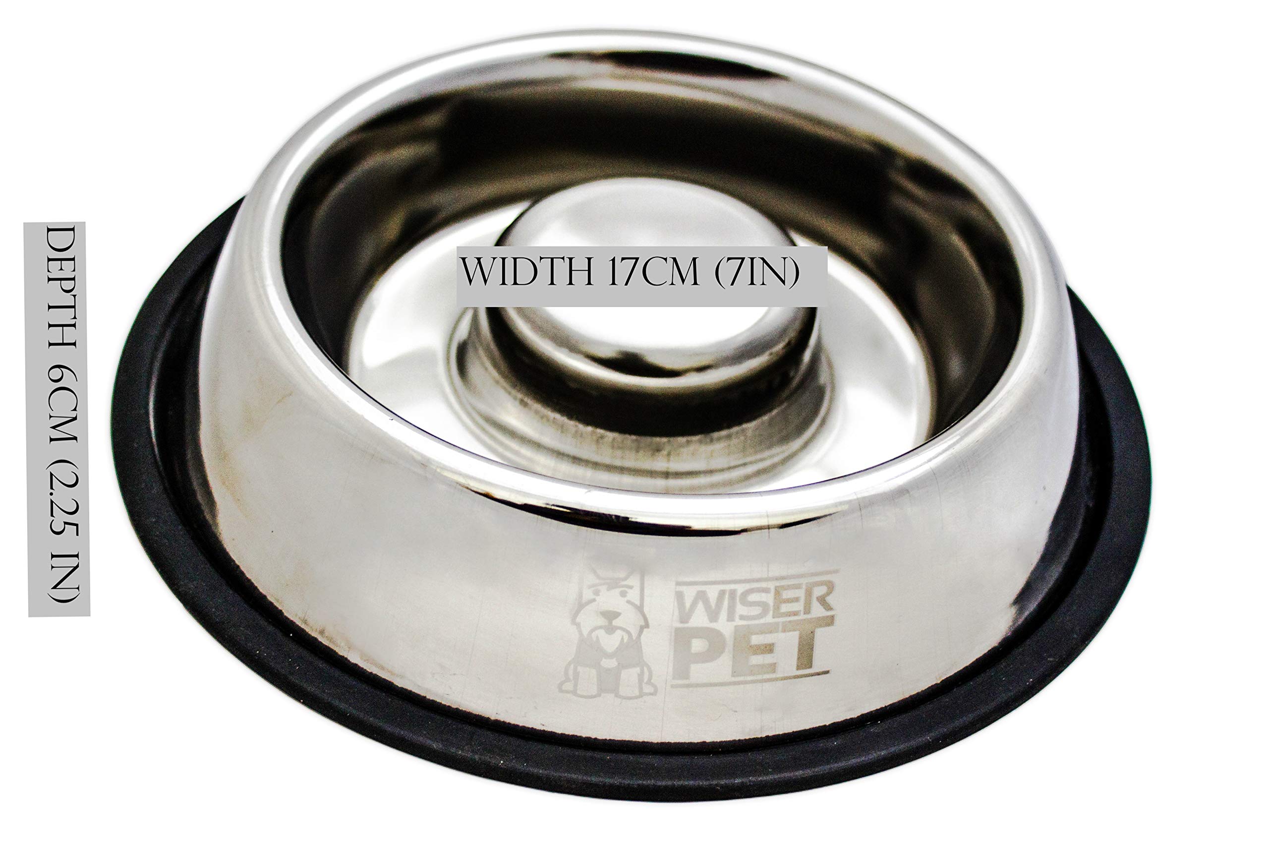 Wiser Pet Slow Feed Dog Bowl Healthy Eating Anti Gulp Gobble