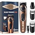 King C. Gillette Men's Electric Beard Trimmer PRO, Electric Razor for Men With Precision Wheel For 40 Beard Lengths, Lifetime Sharp Blades, Washable Head & Combs, With 2 Different Combs For All Beards