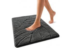 Floordirekt Badmatta – extra fluffig och snabbtorkande – badrumsmatta med halkfri baksida – badmatta duschmatta (Maris) (mörkgrå, 60 x 120 cm)