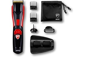 Ducati By Imetec GK 618 Gearbox Kit Tondeuse à Barbe 8 en 1 pour le Visage et Le Corps, lames en Acier Inoxydable, tondeuse de Précision, Rasoir pour le Corps, Courant Alternatif / Batterie