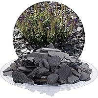25 kg Deutscher Schiefersplitt in verschiedenen Größen, schwarzer Naturstein Splitt ideal zur Gartengestaltung (Schiefer…
