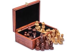 Husaria, Pezzi Scacchi Staunton da Torneo, N. 6, con 2 Regine Extra, Re da 98 Millimetri e Astuccio Legno