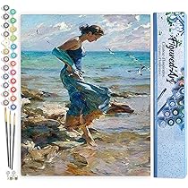 CEOVR Dipingere Con i Numeri Adulti Paesaggio,Paint by Numbers Adulti Kits,DIY Creart Painting Adulti Kit,40x50 cm,Senza Cornice,Piccolo Ponte Acqua