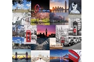 THE LAZY PANDA CARD COMPANY 20 cartes postales de Londres - Ensemble de 20 différentes cartes postales de Londres/britanniques/anglaises