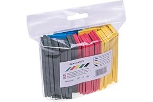 INTAKO - Cale Plastique de Reglage - Jeu de Cale Fenetre 50 Pièces - 30 x 100 mm - Cales en Plastique Pour Terrasse Bois, Lambourdes, Carrelage, Parquet - Calle PVC Plastic 2-6 mm