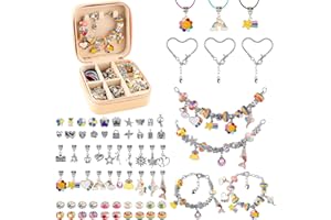 Beihre Kit per Braccialetti Bambina, Kit Braccialetti Fai Da Te Ragazza 5 6 7 8 9 10 Anni, Giochi Crea Braccialetti Regalo Compleanno Gioielli del Braccialetto Delle Ragazze Pacchetto (Rosa)