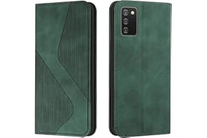 Mo-Somnus Kompatibel mit Samsung Galaxy A02S /M02S Hülle, Schutzhülle Samsung A02S /M02S, Magnet PU Leder Tasche Flip Handyhülle Samsung A02S /M02S, Klappbar Samsung A02S /M02S Klapphülle (Grün)