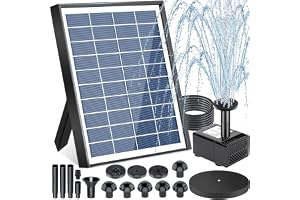 ZQEJEFD Solfontän för utsidan, 6.5W soldammpump, uppgradering av solpump med 3M -kabel, solvattenpump flytande fontänpump med