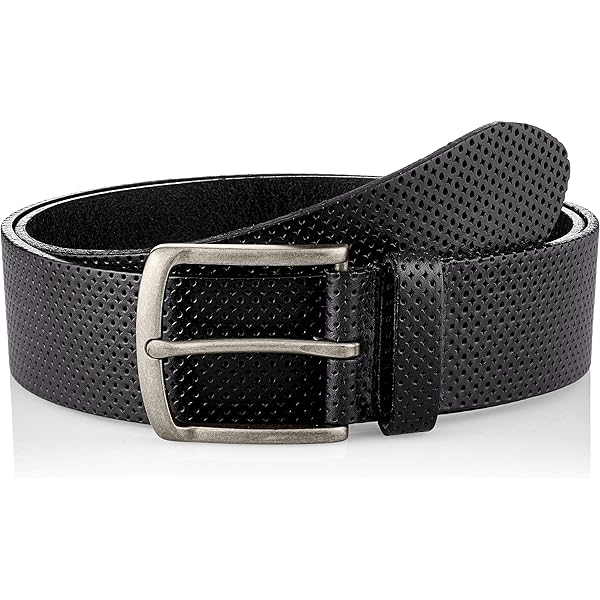 Anthoni Crown Ledergürtel Cintura, Marrone Scuro-Nero, 85 Uomo - Foto 13