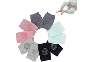 HIDETEX Baby Leg Sleeves for Crawling – Infant Kneepads,Elastic Leg Warmers, Anti-Slip Leg Protector for Toddler(5 Pairs)