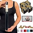 Empire Midnight Black Wrapping Paper, 44cmx500cm Gift Wrapping Paper, 80 GSM Birthday Wrapping Paper, Gift Wrap with 2.5cmx1000cm Ribbon, Wrapping Paper Roll With Cutting Lines, Wrapping Paper Roll