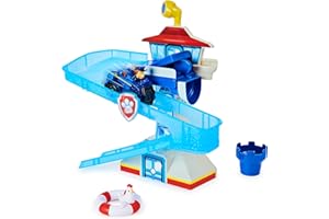 PAW PATROL Adventure Bay Bath Playset with Light-up Chase Vehicle, Bath Toy for Kids Aged 3 and up