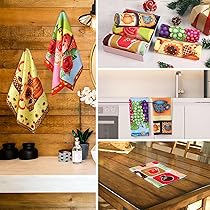 Set 5 Strofinacci Da Cucina In Microfibra - Assorbenti E Decorativi, 55x40 Cm - Foto 3