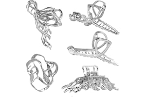 YPKIA Lot de 5 grandes pinces à cheveux en métal pour femme et fille