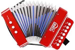 CB SKY Akkordeon mit 10 Tasten Pianoakkordeon (Rot)