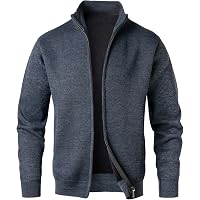 Cardigan Homme épais Pour L'hiver - Col Montant, Polaire Douce, Avec Poches - Idéal Pour Rester Au Chaud En Ville