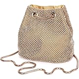 UBORSE Pochette Sac de soirée Luxe Femme Petit Sac à Bandoulière Embrayage pour Ceremonie Mariage/Parti/Prom/Boîte Sacs en St