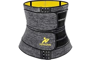NINGMI Waist Trainer for Women Sauna Sweat Belt Neoprene Waist Trimmer Corset Waist Cincher Slimming Sports Girdle