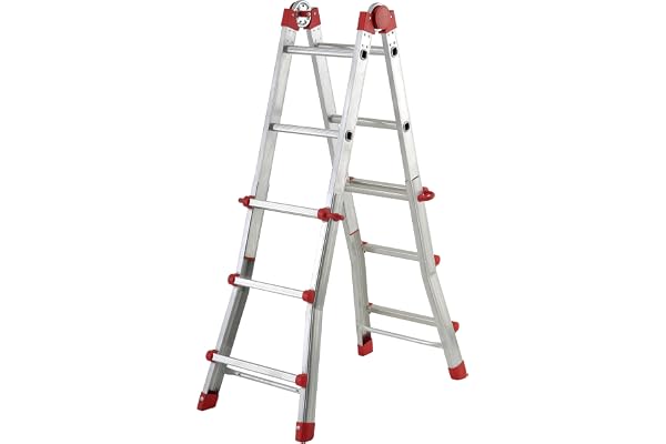 Echelle Pliable Multifonction télescopique en alu 4x3 échelons 2,8m/3,7m Hailo ProfiStep Multi