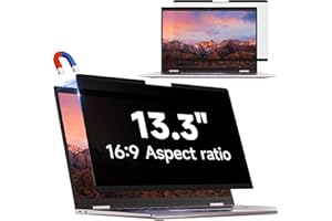 IPROKKO Filtre de confidentialité Magnétique pour Ordinateur Portable 13.3 Pouces 16:9 - Anti-lumière Bleue - Anti-éblouissement - Filtre de confidentialité pour HP/Dell/Acer/Lenovo/ThinkPad/ASUS