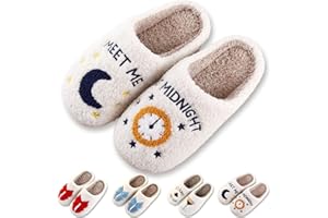 MUMIK Chaussons Femme Homme, Pantoufles Femme Hiver Confortable Chausson Chaud Fourré Pantoufles AntidéRapantes pour L'IntéRieur et L'ExtéRieur