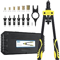 Pince à Riveter Écrous Lytool - Kit 7 Mandrins + 215 Écrous M3-M12, Avec Mallette