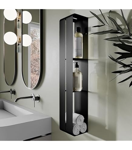 Mensola Bagno In Vetro Temperato 8mm KES Con Portasciugamani - 2 Livelli, Alluminio Argento