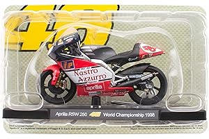 OPO 10 - Moto 1/18 de Il Dottore V.Rossi, Riproduzione Compatibile con Aprilia RSW 250 - Campionato Mondiale 1998 - VR018