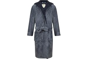 John Christian Bata Polar térmica Super Suave con Capucha – Azul Marino