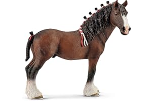 schleich 13808 Wałach rasy Clydesdale, od 3 lat, FARM WORLD - figurka, 6 x 13 x 12 cm