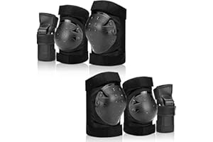 sphaiya Kid/Youth/Adult Knee Pads Elbow Pads Wrist Guards Protective Gear Set for Skateboard Bicycle BMX Snowboard Longboard Accessories