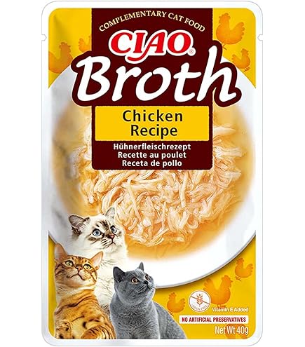 INABA Dashi Delights Delicate Flakes, Delicati Fiocchi In Brodo Di Pollo Con Tonno E Capesante - Cibo Umido Per Gatti, Snack Per Gatti Con Proteine, Ingredienti Naturali - Pasto Complementare, 12x40g