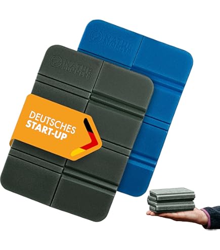 Cojin Asiento Futbol MHwan Esterilla Plegable, 2 Piezas De Cojines De Asiento Impermeables Y A Prueba De Humedad, Cojines De Asiento Cálidos, Suaves Y Cómodos, Lavables A Máquina (Negro, Azul Esterilla Camping Plegable
