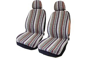 Cicony Lot de 4 housses de protection de siège de voiture, housses de siège avant, housses universelles pour seau avant, housses colorées résistantes à l'usure