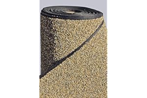 GARTEN UND TEICH Steinfolie 100cm breit für Teich-Rand Brunnengarten Bachlauf Ufermatte Bekieste Teichfolie