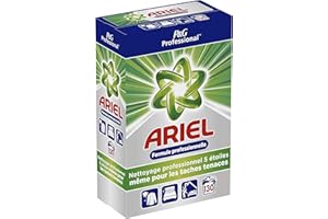 Ariel Detergente Profesional Polvo, P&G Professional, Fórmula Ultra Concentrada, Uso regular, Eliminación excepcional de manchas, Brillo de la ropa, Blancura, 130 lavados (8 kg)