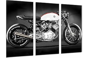 CUADROS CÁMARA Tableau Moderne Photographique, Impression sur bois, Yamaha Moto, Route, Couleur, 97 x 62 cm, ref. 26711