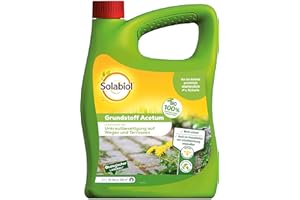 Solabiol Grundstoff Acetum, unterstützt die Beseitigung von Unkraut auf Wegen, Plätzen und Terrassen, 3 Liter Kanister