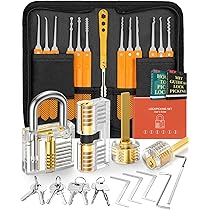 Lockpicking Set, IPSXP 25 Stück Dietrich Set it 2 Stück Transparent