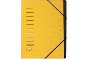 Pagna 40059-05 teczka na dokumenty, 12-częściowa, 1-12, żółta 1 sztuka