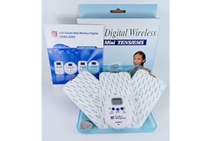 HCW Digital Portable Tens and EMS Machine | Wireless Remote Controlling | 3 Self-Adhesive Electrode Pads| 2-in-1 Pain Reliever and Nerve Stimulator | Perfect on The go Pain Relief | Healthcare World