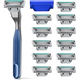 Harry's Plus Razors for Men - Value Pack (Tide) - 1 Handle with 13 Razor Refills and Travel Blade Cover
