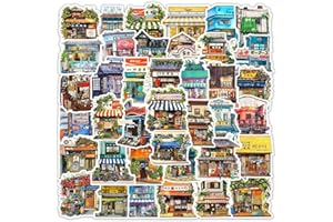 AUCEKO Lot de 50 autocollants japonais Corner Store - En vinyle imperméable - Pour ordinateur portable, enfants, voiture, moto, vélo, skateboard, valise, ordinateur - Graffiti Decal