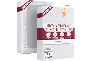 Utopia Bedding Coprimaterasso Matrimoniale Impermeabile 160 x 200 x 30 cm, Certificato OEKO-TEX, Proteggi Materasso, Traspirante, Lavabile, Stile Montato Tutto Intorno Elastico - 1