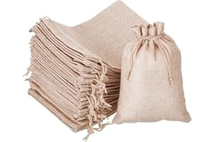 Daucin 30 Stück Baumwolle Säckchen mit Kordelzug, 13 x 18 cm Stoffsäckchen mit Zugband, Kleine Stoffbeutel für Weihnachten Kindergeburtstag Hochzeit Party und Weihnachten