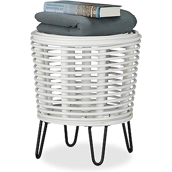 Relaxdays Hocker mit Aufbewahrung, Design Sitzhocker mit Stauraum