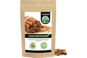 Kanelstänger Cassia, Cassiakanel 100% ren, försiktigt torkad, naturligt utan tillsatser, vegansk (250 GR)