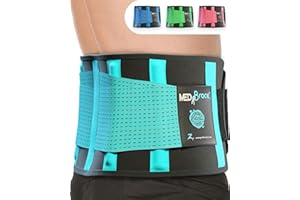 MEDiBrace Rückenstützgürtel Rückenbandage, Lendenwirbelstütze für unteren Rücken mit Verstellbarer Rückengurt und Stützstreben zur Rückenschmerzen Linderung
